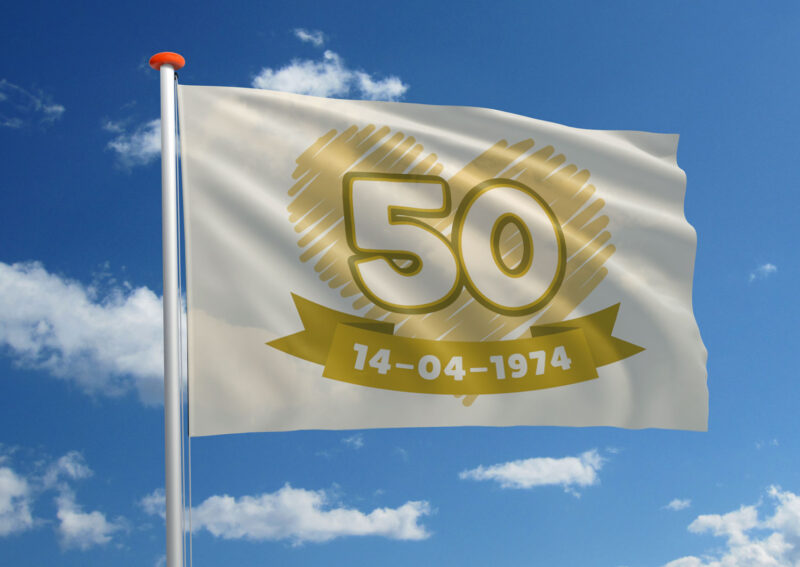 Vlag trouwen jubileum 50 jaar