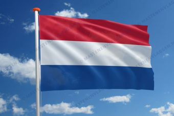Nederlandse vlag rood, wit, blauw horizontaal