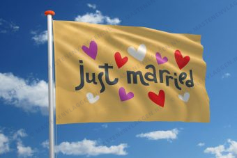 Vlag bruiloft huwelijk