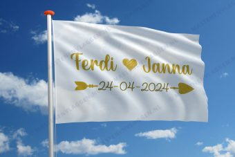 Vlag bruiloft huwelijk