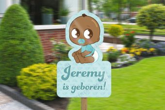 Geboorte bord jongen