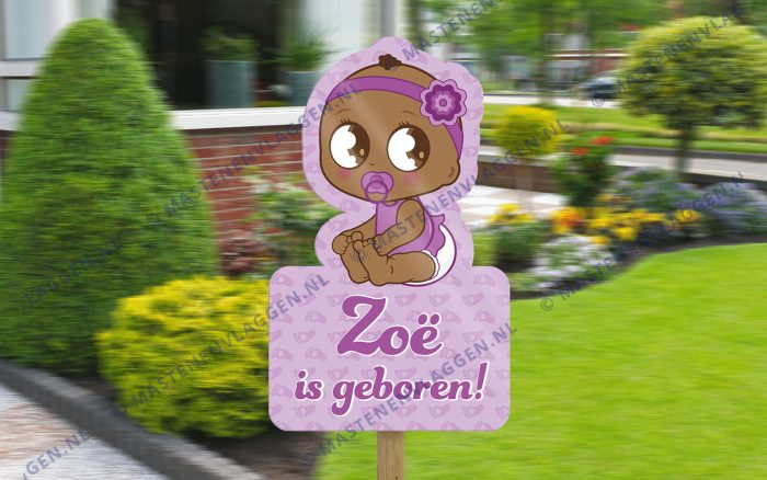 Geboorte bord meisje