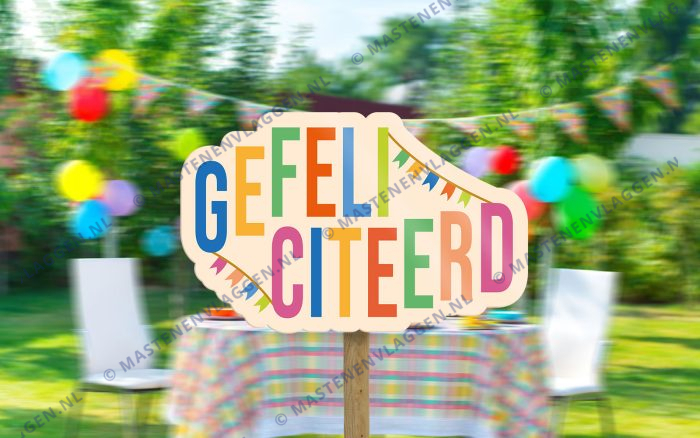 Tuinbord Verjaardag
