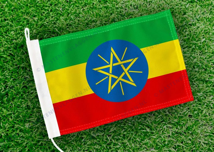 Caravan vlaggetje Ethiopie Bootvlag