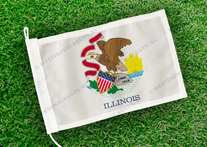 Caravan vlaggetje Illinois Bootvlag