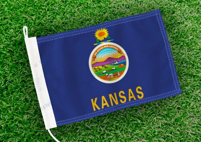 Caravan vlaggetje Kansas Bootvlag