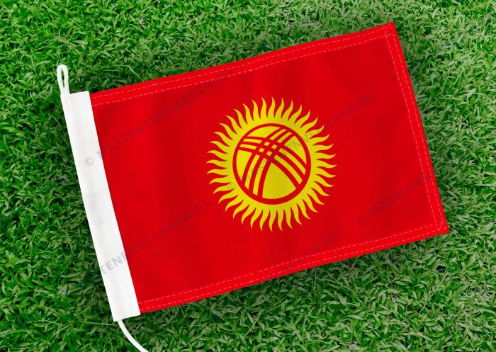 Caravan vlaggetje Kirgizie Bootvlag