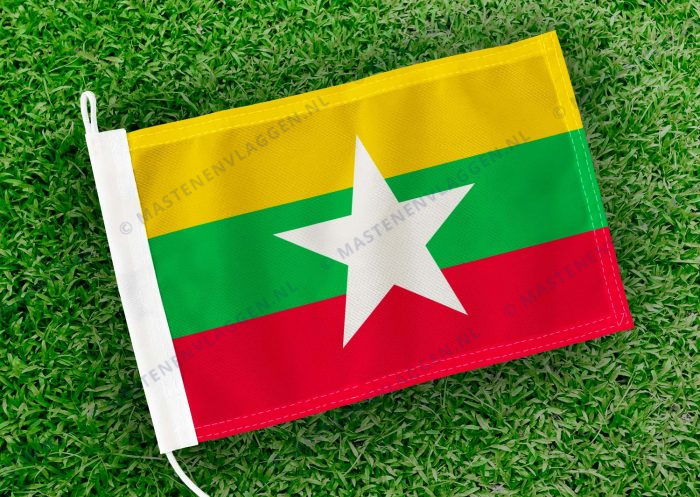 Caravan vlaggetje Myanmar Bootvlag