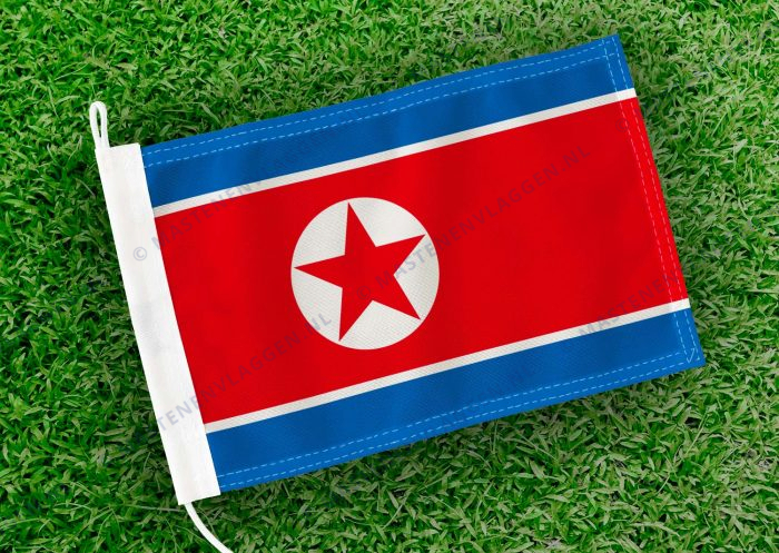 Caravan vlaggetje Noord-Korea Bootvlag