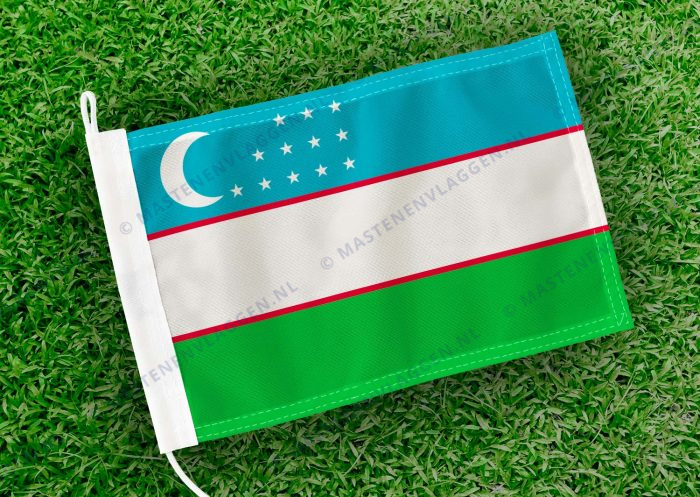 Caravan vlaggetje Oezbekistan Bootvlag