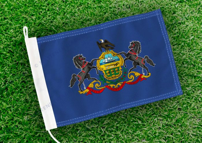 Caravan vlaggetje Pennsylvania Bootvlag