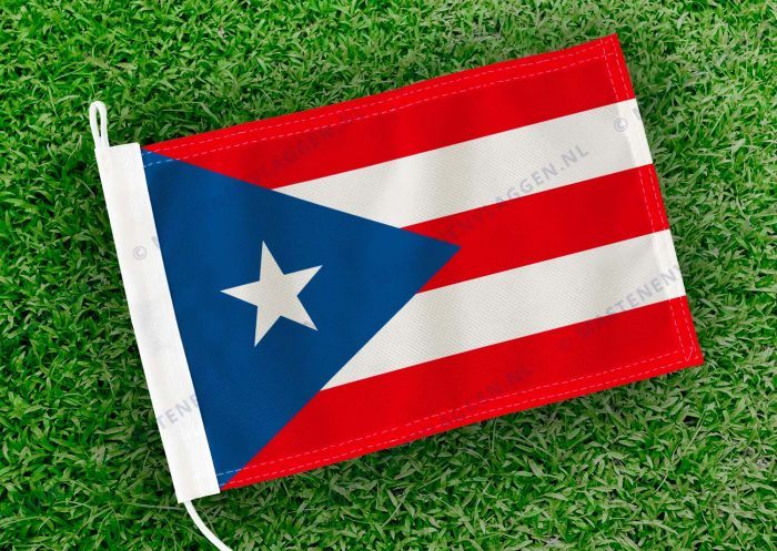Caravan vlaggetje Puerto Rico Bootvlag