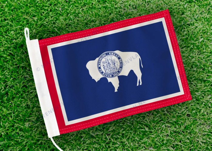 Caravan vlaggetje Wyoming Bootvlag